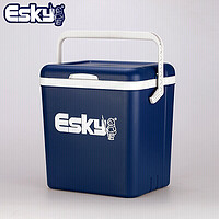 Esky 爱斯基 26L蓝盖车载家用外卖保温箱冷藏箱 便携户外小冰箱保鲜箱 附8冰袋