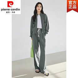 pierre cardin 皮尔·卡丹 皮尔卡丹（pierre cardin）运动卫衣套装套女2024秋季新款整套 /深灰色套装 /XL建议115130斤