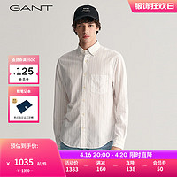 GANT甘特2024春季男士简约舒适长袖衬衫3240056 113白色 S