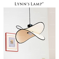 立意 Lynn's立意 奶油风布艺吊灯 卧室书房法式中古餐厅民宿草帽南洋灯