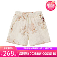 Milkbarn2024婴儿套装男女宝宝夏季衣服儿童衬衫短袖短裤童装 大象(短裤) 90cm