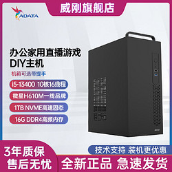 ADATA 威刚 Intel i3 12100 8g/16g 1T家用办公设计台式DIY组装电脑主机