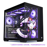 Thermaltake 曜越 Tt）钢影 透EX 海景房机箱 电脑主机 黑色（ATX主板/Type-c/支持360水冷/10风扇位/4090显卡）