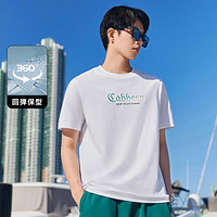 Cabbeen 卡宾 男士短袖T恤2024夏季高周波LOGO青少年潮流休闲