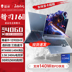 ThundeRobot 雷神 2024新品雷神猎刃16酷睿i9高刷240Hz/2.5K游戏本笔记本电脑4060