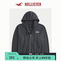 HOLLISTER24春夏美式毛圈布卫衣帽衫外套男女装 358392-1 褪色黑色 M (180/100A)