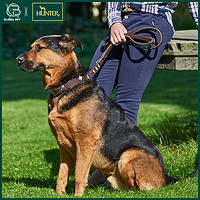 HUNTER 德国Hunter手工纳帕牛皮牵引绳小中大型犬亲肤舒适三段可调遛狗绳