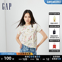 Gap 盖璞 女装早春宽松高级短袖T恤休闲上衣798459