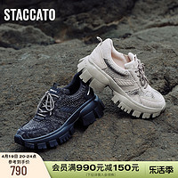 STACCATO 思加图 新款暗夜银河老爹鞋厚底增高运动休闲鞋女ECE61CM3