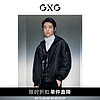 GXG 男装 假两件连帽飞行员夹克 GEX12129884 黑色 180/XL