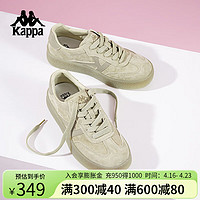 KAPPA卡帕女鞋厚底滑板鞋子女2024春季运动休闲鞋软底德训鞋小粉鞋 雄鹿棕 37