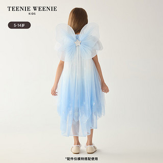 Teenie Weenie Kids小熊童装24夏季女童公主风泡泡袖连衣裙 浅蓝色 110cm