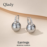 Qlady银耳环女气质高级感仿珍珠耳饰小众设计感轻奢耳钉