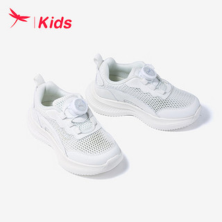 红蜻蜓红蜻蜓儿童24年运动鞋男女童旋钮扣运动跑鞋 白色 26-37 36