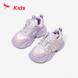 红蜻蜓红蜻蜓儿童24年运动鞋女童时尚运动跑鞋 紫色 26-37 31