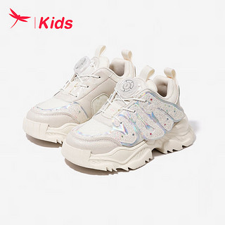 红蜻蜓红蜻蜓儿童24年运动鞋女童时尚运动跑鞋 米色 26-37 30