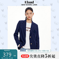 Eland衣恋西装外套女修身收腰短款减龄青春学院风春季