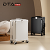 DTA行李箱2024多功能女小型登机铝框拉杆箱大容量26轻便旅行箱子 蜜桃粉 20英寸（一年破裂免费换新一次）