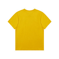 Champion冠军短袖t恤男夏日多巴胺美式复古图案刺绣纯色运动休闲 黄色 S