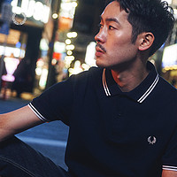 FRED PERRY 男士POLO衫2024夏季商务短袖重磅麦穗刺绣多彩T恤M3600