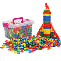 爱乐心 火箭积木玩具弹头塑料玩具收纳盒装