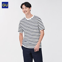 GU 极优 男装条纹圆领T恤(短袖)春夏新品男女同款休闲纯棉339629