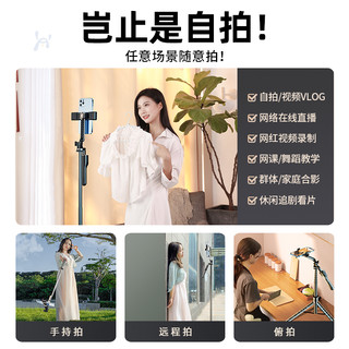 撑架 2024新款自拍杆落地三脚架手机自拍神器360度旋转手持防抖云台旅游便携式拍照直播拍摄支架多功能遥控伸缩