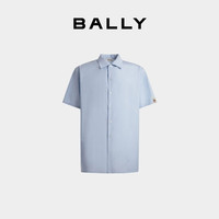 BALLY巴利24春夏蓝色棉质男士衬衫6308057 天蓝色 48