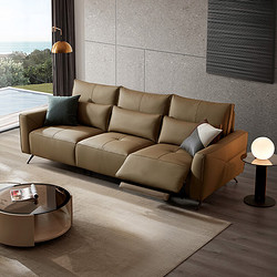 KUKa 顾家家居 现代意式小户型功电动能皮沙发零靠墙可翻折靠头沙发