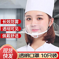 莱羽炫  厨房餐厅食堂厨师防雾口罩 10个装