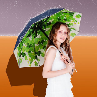 天堂 伞双层防晒伞防紫外线太阳伞雨伞晴雨伞两用小清新遮阳伞