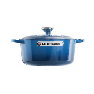 LE CREUSET 酷彩 炖锅(22cm、3.3L、铸铁、墨兰色、不锈钢盖耳）