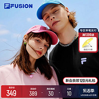 FILA 斐乐 FUSION斐乐潮牌情侣运动T恤2024年新夏宽松多彩纯棉上衣男女