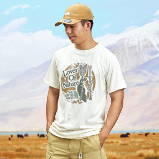 THE NORTH FACE 北面 短袖男款春夏季户外运动透气纯棉休闲圆领