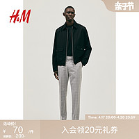 H&M 男装休闲裤夏季修身时尚休闲舒适直筒裤1074406