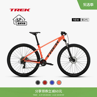 TREK 崔克 山地车 MARLIN 4 轻量缓震碟刹内走线越野山地自行车 胭红色 到家 S（身高155-165CM） 14速