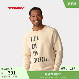 TREK 崔克 Everyone男女简约印花磨毛保暖圆领宽松长袖T恤运动衫