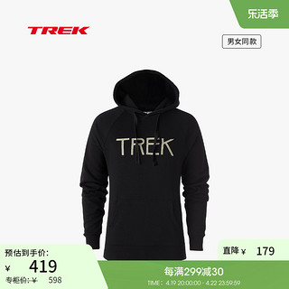 TREK 崔克 磨毛保暖耐洗耐穿时尚复古LOGO半修身男女帽衫卫衣