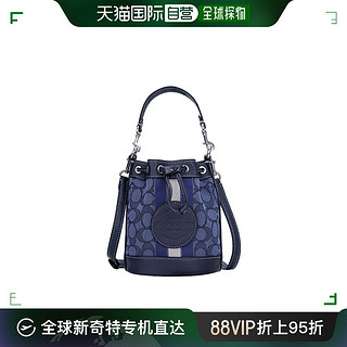 COACH 蔻驰 香港直邮Coach蔻驰Dempsey 14 女士单肩包深蓝色条纹印花C8322