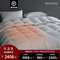 SIDANDA 诗丹娜 95%白鹅绒冬被分区温感控温羽绒被夫妻被保暖被子 95%白鹅绒 220*240cm双人被