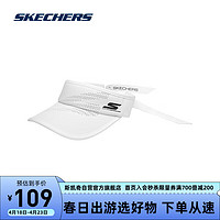 SKECHERS 斯凯奇 春季透气时尚简约遮阳帽P223U003 亮白色/0019 均码