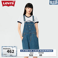 Levi's李维斯24春季女士牛仔背带裙青春阳光俏皮灵动时尚百搭 蓝色 M