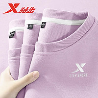 XTEP 特步 圆领卫衣女2024新款夏季上衣套头衫秋装长袖宽松女装休闲运动