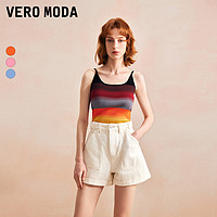 VERO MODA 针织衫女2024春夏新款休闲百搭度假风无袖撞色条纹吊带