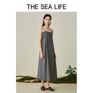THE SEA LIFE优雅吊带连衣裙女2024春季显瘦长裙15113 微光绿 S