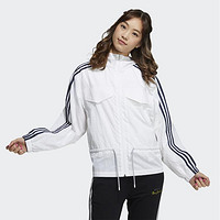 adidas NEO 时尚女子梭织夹克运动休闲连帽外套女装训练