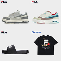 FILA 斐乐 情侣款运动鞋*2+运动拖鞋+运动T恤