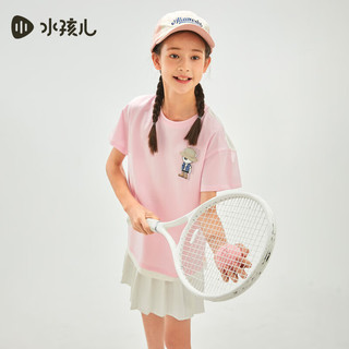 水孩儿（SOUHAIT）童装男童女童T恤2024夏季儿童短袖柔软亲肤上衣 藏蓝SHSXND01CT580B09 薄款 160cm