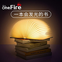 oneFire 万火 书本小夜灯翻页书灯卧室床头台灯氛围感创意女孩生日礼物毕业折叠