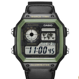 CASIO 卡西欧 42.1毫米石英腕表 AE-1200WHB-1B